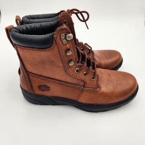 Dr. Comfort Mens Work/Hiking Boots Size 9M Leather Boss #9520 Chestnut Brown NEW